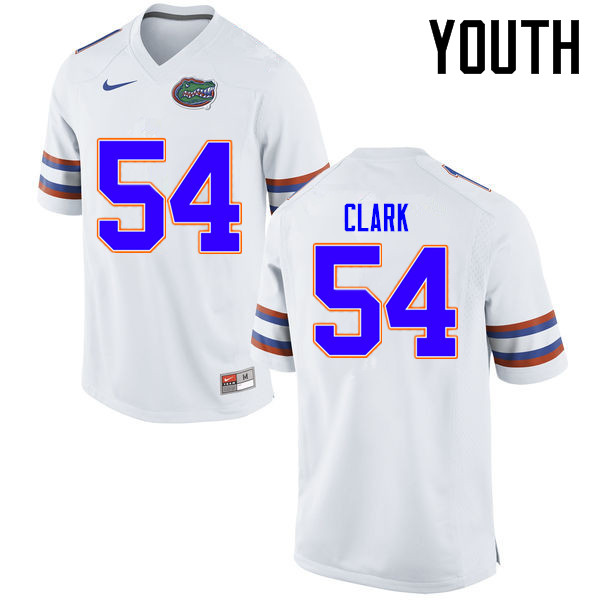 Youth Florida Gators #54 Khairi Clark College Football Jerseys Sale-White